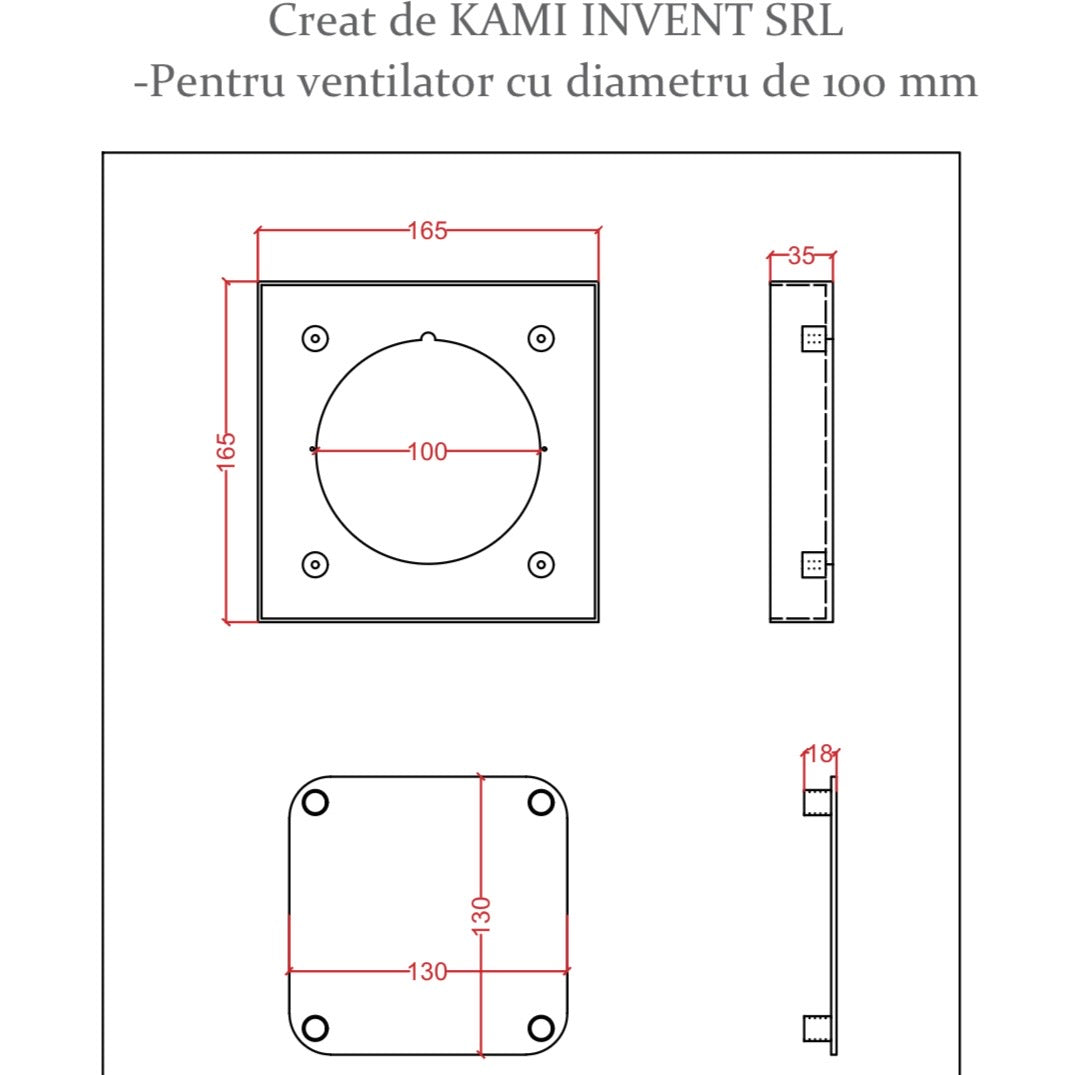 Instalație de tip ascuns pentru ventilare Tip Gresie