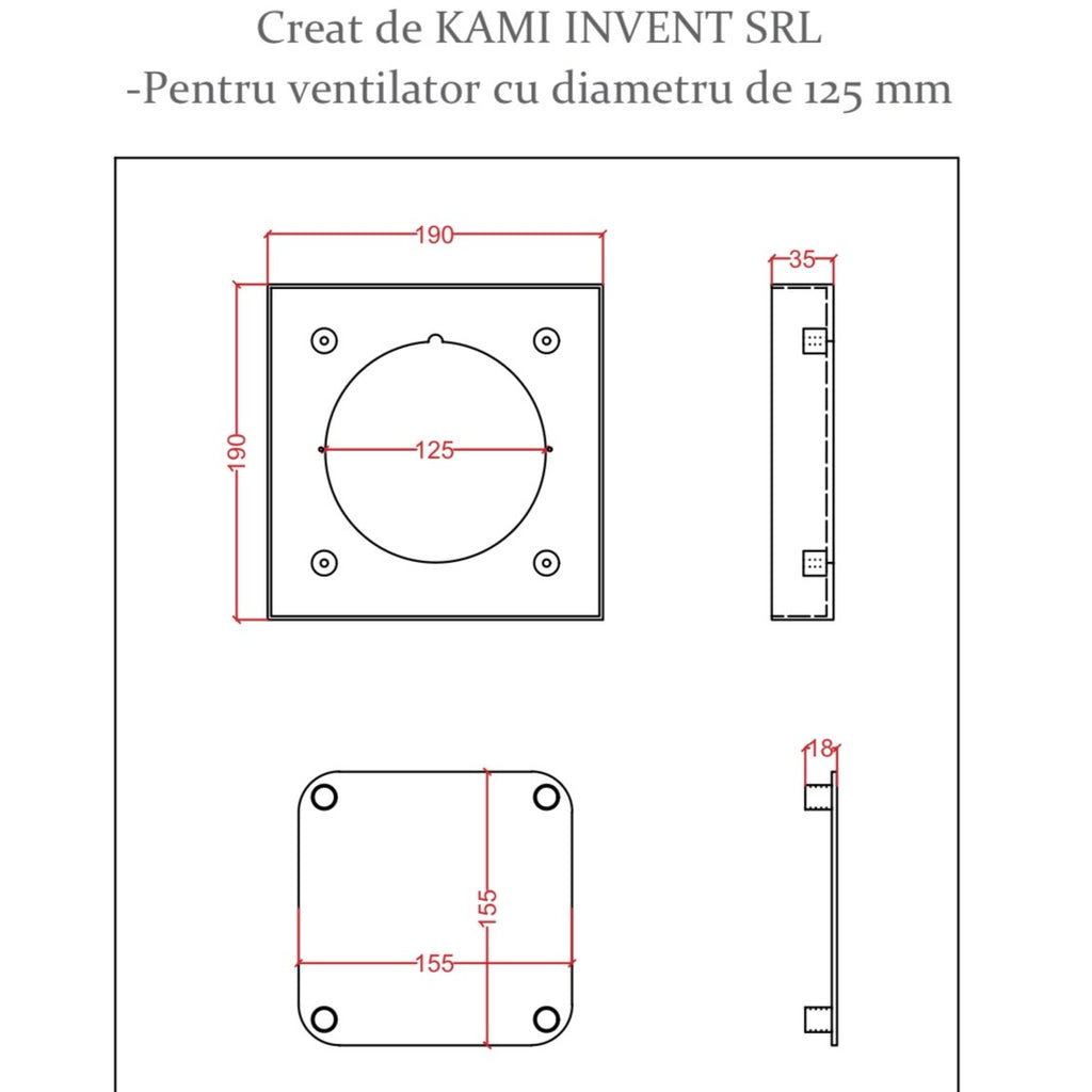 Instalație de tip ascuns pentru ventilare Tip Gresie
